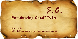 Porubszky Oktávia névjegykártya
